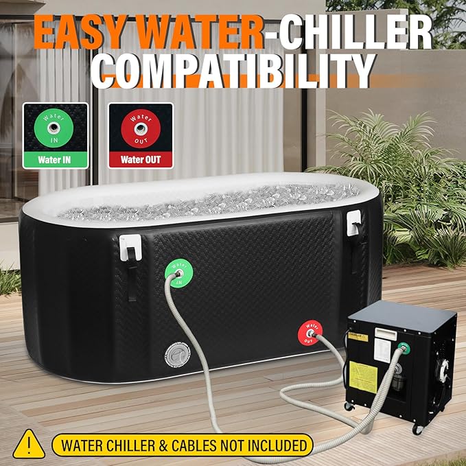 AKSPORT Ice Bath Tub for Athletes, 225 Gallons Inflatable Cold Plunge Tub.