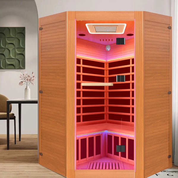 Multifunctional 2-3 Person Infrared Sauna for Home, 2180W Indoor Sauna.
