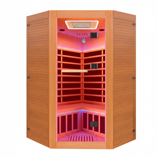 Multifunctional 2-3 Person Infrared Sauna for Home, 2180W Indoor Sauna.