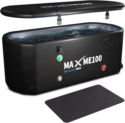 MAXME100® Ice Bath Cold Tub For Athletes, XXL Ice Plunge Tub, Cold Plunge Tube With Step, Water Chiller Compatible, Portable, Inflatable, Outdoor, Indoor (Recovery)