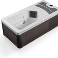 Borealis 69-in. All-in-One Cold Plunge and Hot Tub with Built-in Chiller | Acrylic Interior with 2 Jets, Bluetooth Speakers, Lights, WiFi App Control Chiller for Indoor/Outdoor Use – White