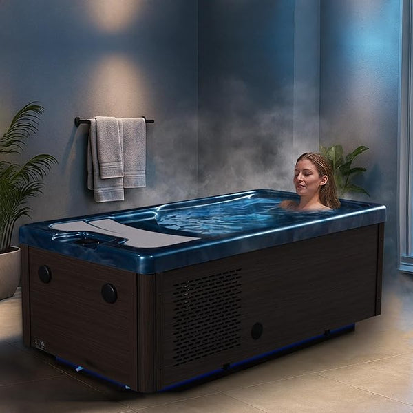 Borealis 69-in. All-in-One Cold Plunge and Hot Tub with Built-in Chiller.