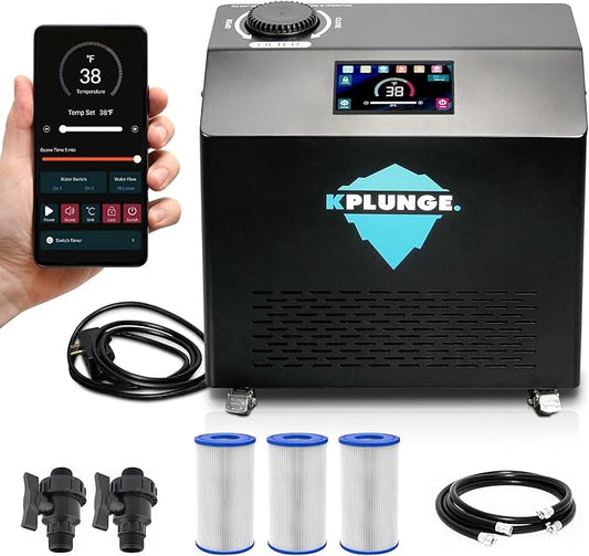 All-In-One Cold Plunge Chiller for Ice Bath | Gale Series 1 HP Water Chiller and Heater.