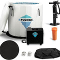 Arctic Fox 39" 1-Person Inflatable Cold Plunge Ice Bath or Hot Tub with 3/4 HP Chiller and Heater, PVC Insulated Lid, Hand Pump, Repair Kit, 88-Gallon Capacity, Indoor/Outdoor Tub – Gray