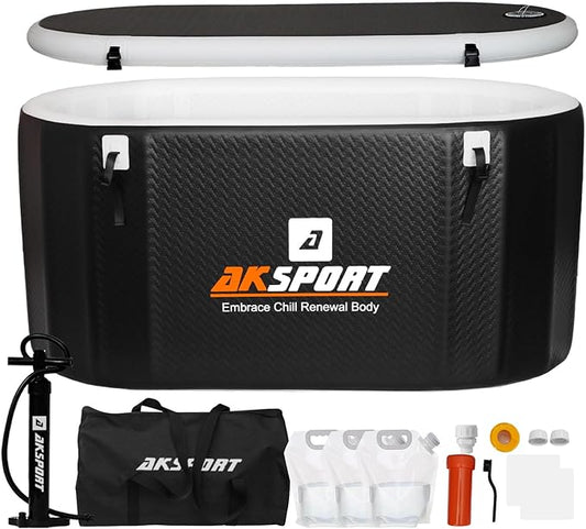 AKSPORT Ice Bath Tub for Athletes, 225 Gallons Inflatable Cold Plunge Tub.