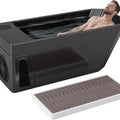 Deeptime Smart Cold Plunge Tub with Basin, Built-in Chiller (Down to 38 °F) – Smartphone Controlled, Whisper-Quiet, Spacious Design for Full-Body Recovery & Cold Therapy,Black