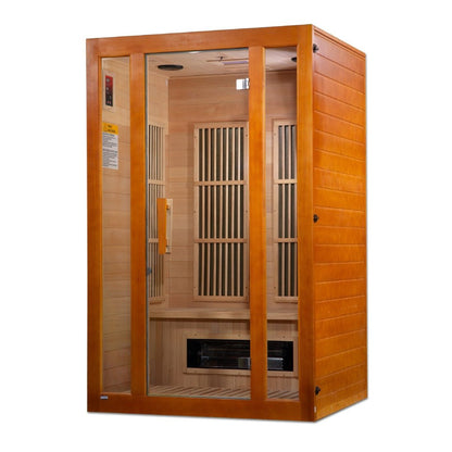 Maxxus 2-Person Low EMF FAR Infrared Sauna with Hemlock Wood