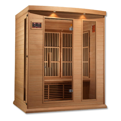 Maxxus 3-Person FAR Infrared Sauna Low EMF with Canadian Hemlock