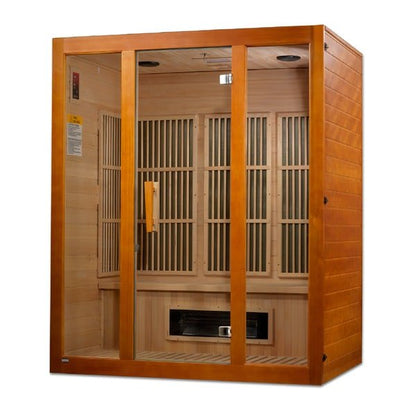 Maxxus "Alpine" Dual Tech 3-Person Low EMF FAR Infrared Sauna with Canadian Hemlock