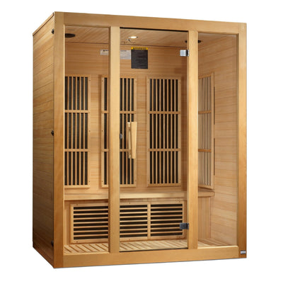 Maxxus "Bellevue" 3-Person Low EMF FAR Infrared Sauna with Canadian Hemlock