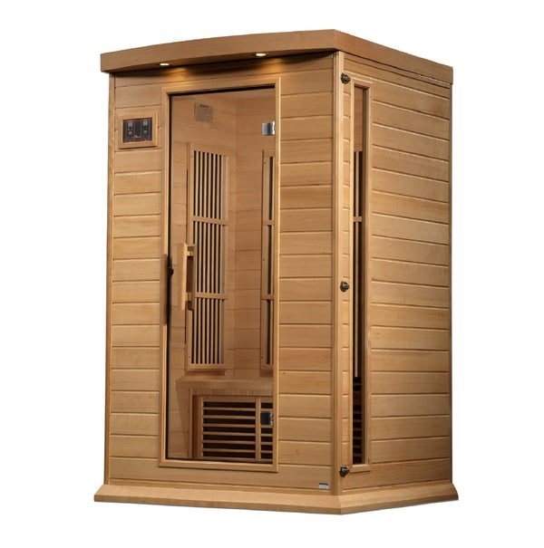 Maxxus Infrared Sauna 2-Person Near Zero EMF FAR Infrared w/ Hemlock