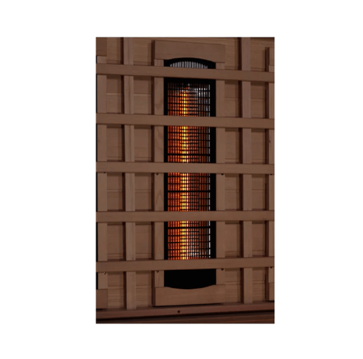 Golden Designs "Reserve Edition" 6-Person Full Spectrum PureTech™ Near Zero EMF FAR Infrared Sauna with Himalayan Salt Bar & Canadian Hemlock