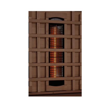 Golden Designs "Reserve Edition" 6-Person Full Spectrum PureTech™ Near Zero EMF FAR Infrared Sauna with Himalayan Salt Bar & Canadian Hemlock